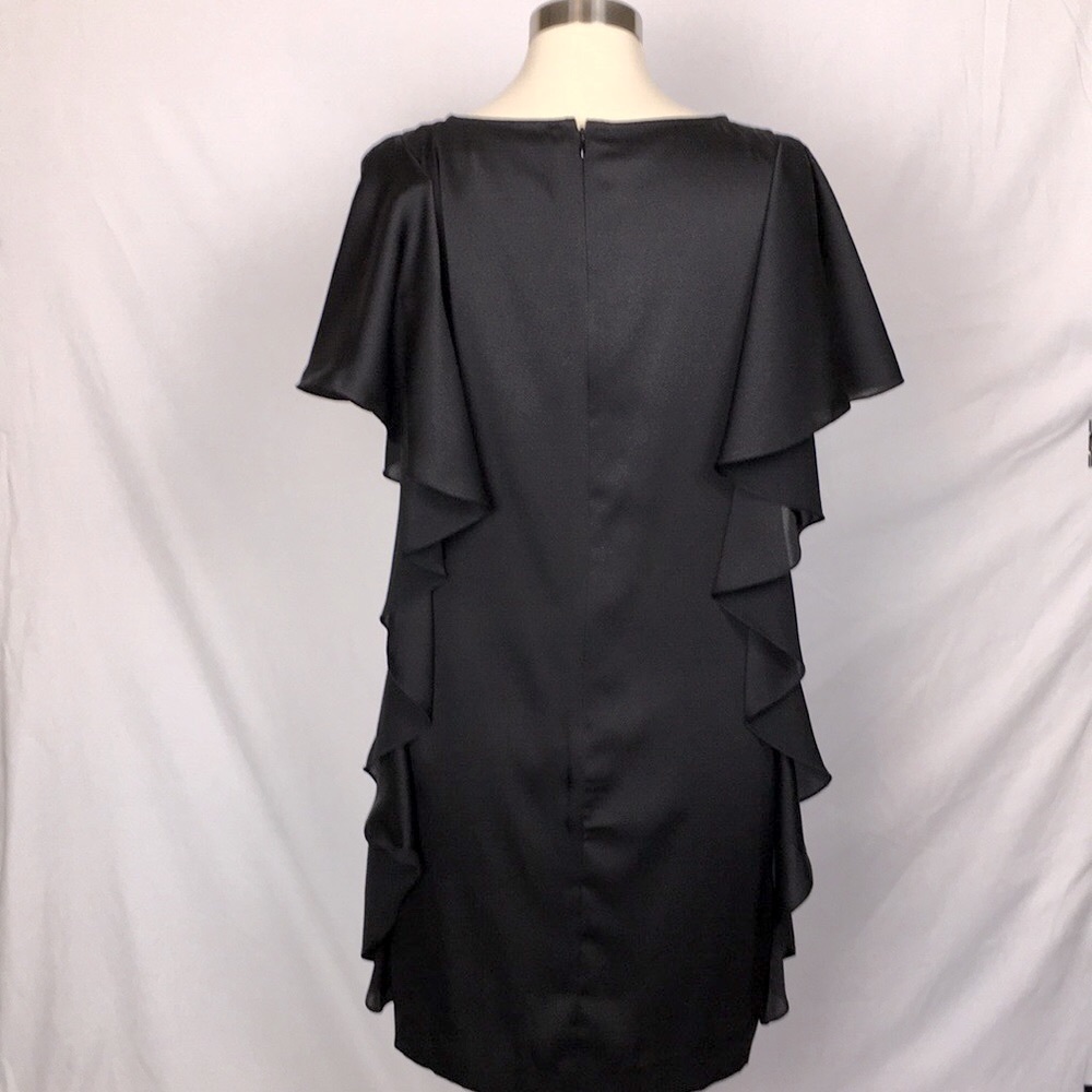 Michael Kors Black Dress with Waterfall Detail - Picture 3 of 8